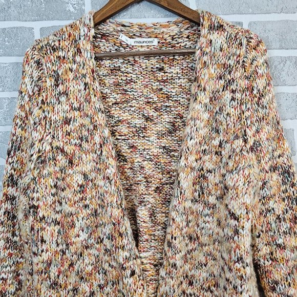Maurices Cardigan Sweater Womens 1 Multicolor Metallic Thread Wool Blend Sweater - Picture 3 of 11